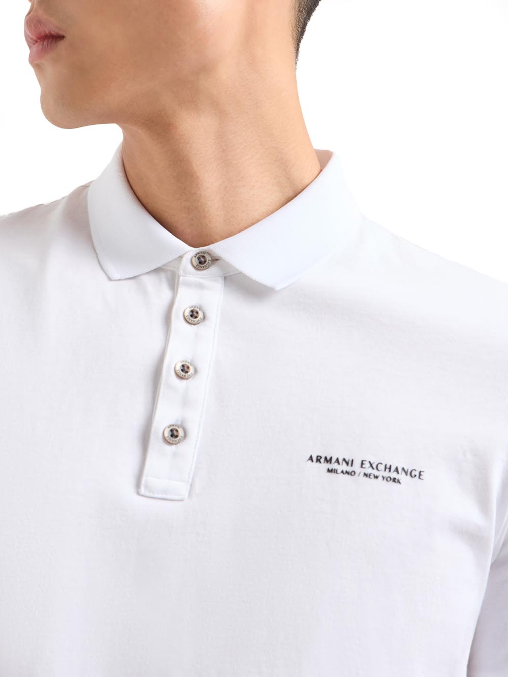 Armani Exchange Polo Uomo 8nzf80 Z8h4z Bianco