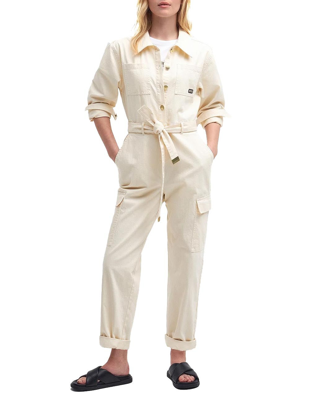 Barbour International Tuta Donna Ldr0744wh51 Tuta Hamilton Crema