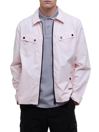 Barbour International Camicia Uomo Mos0427pi59 Overshirt Hayden Rosa