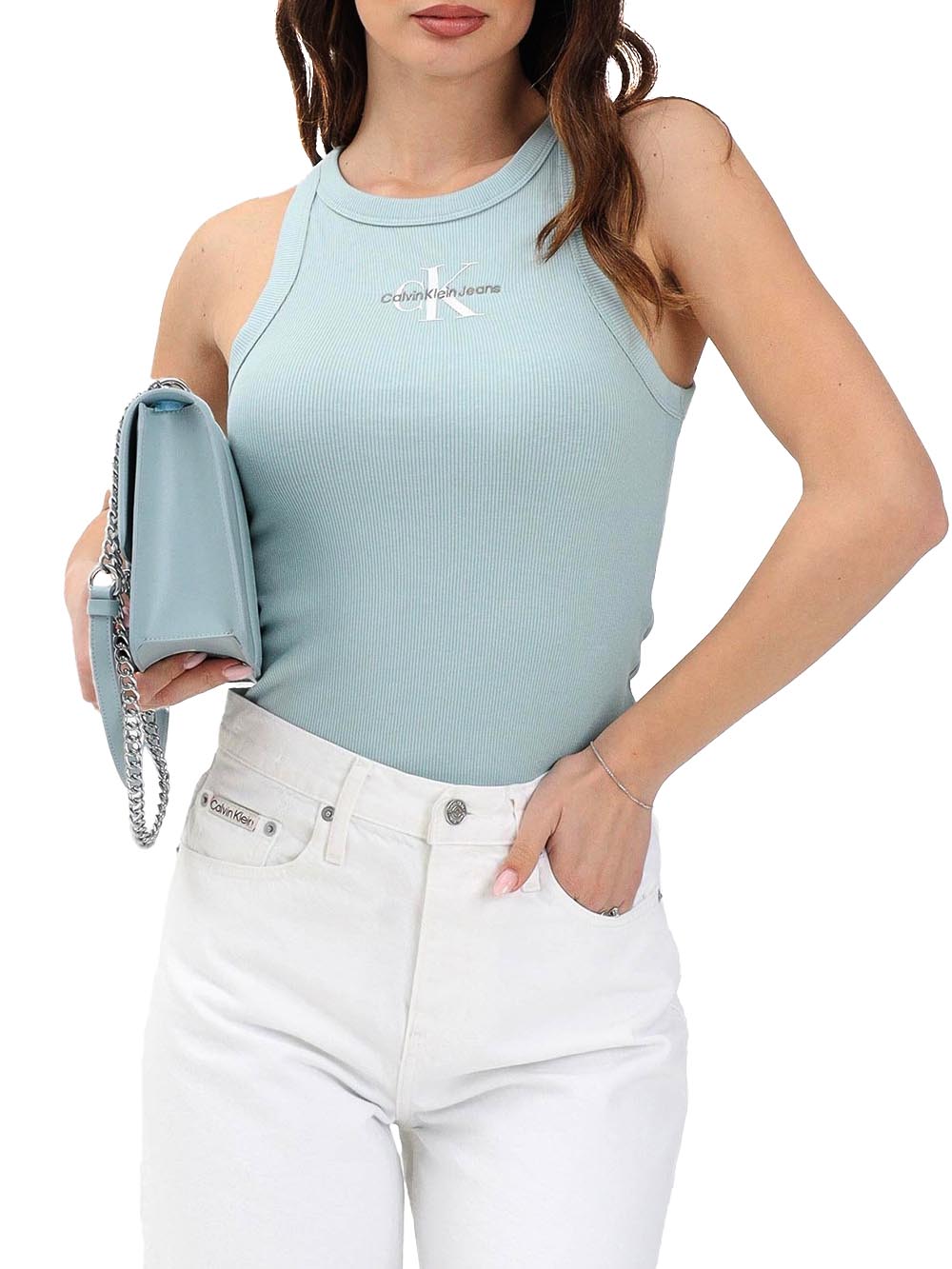 Calvin Klein Top Donna J20j225301 Verde