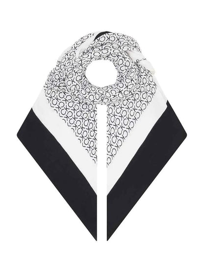 Calvin Klein Foulard Donna K60k612706 Nero bianco