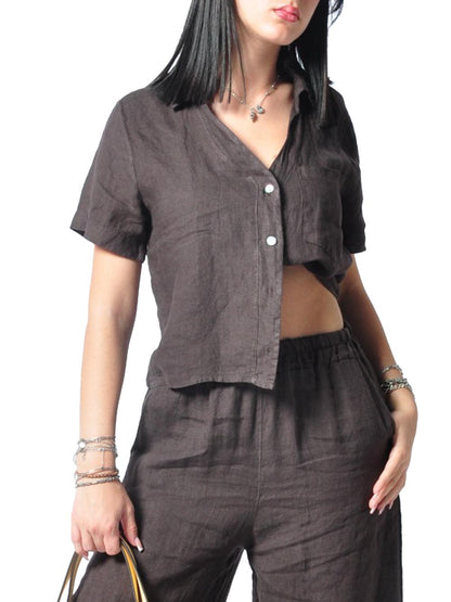 CHORAL Camicia Donna 5cm030733d Moro