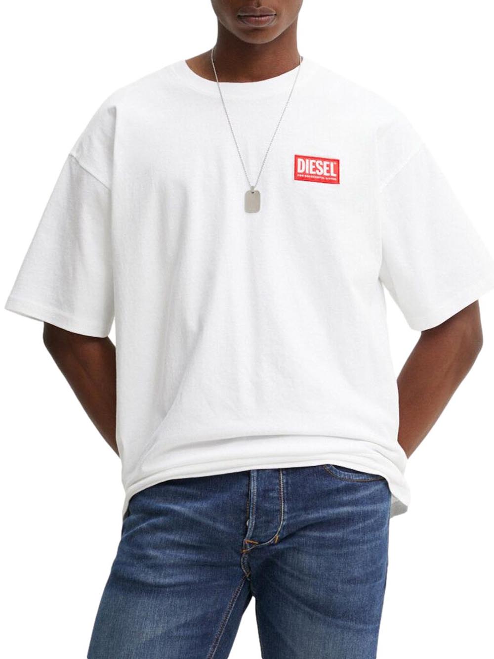 Diesel T-shirt Uomo T-Boxt Lab A14947 Bianco