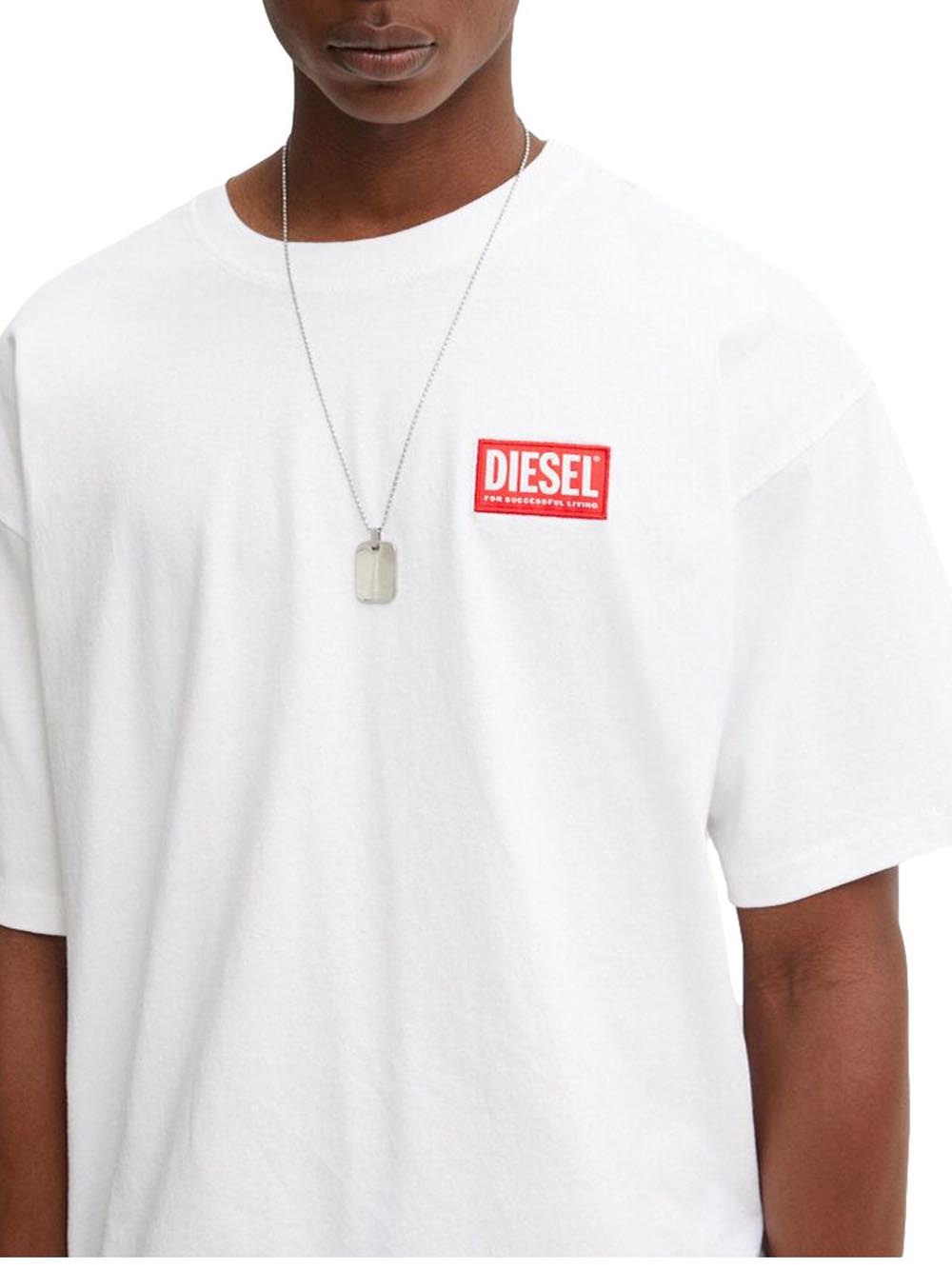 Diesel T-shirt Uomo T-Boxt Lab A14947 Bianco