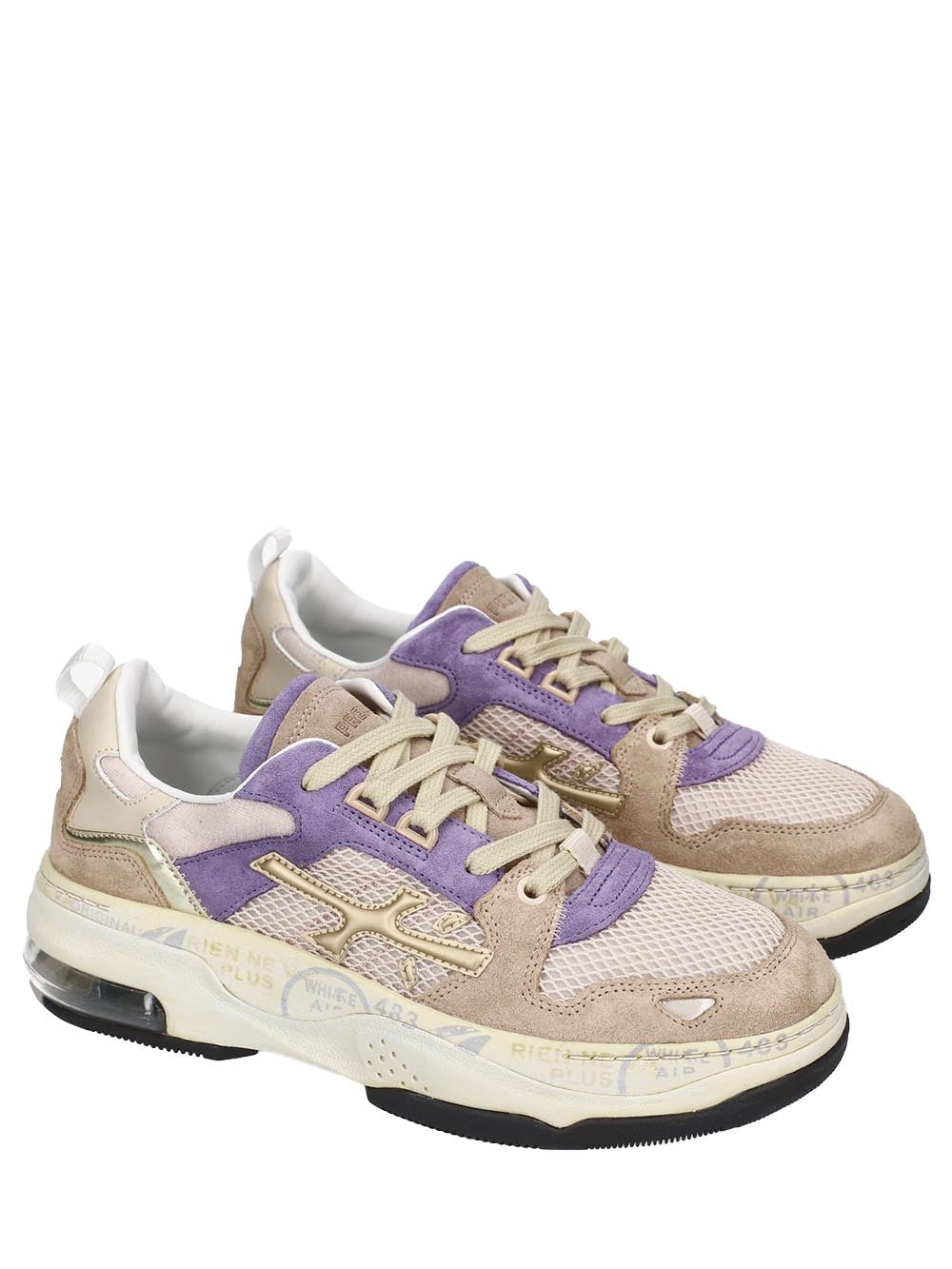 Premiata Sneaker Donna Draked Bianco/lilla