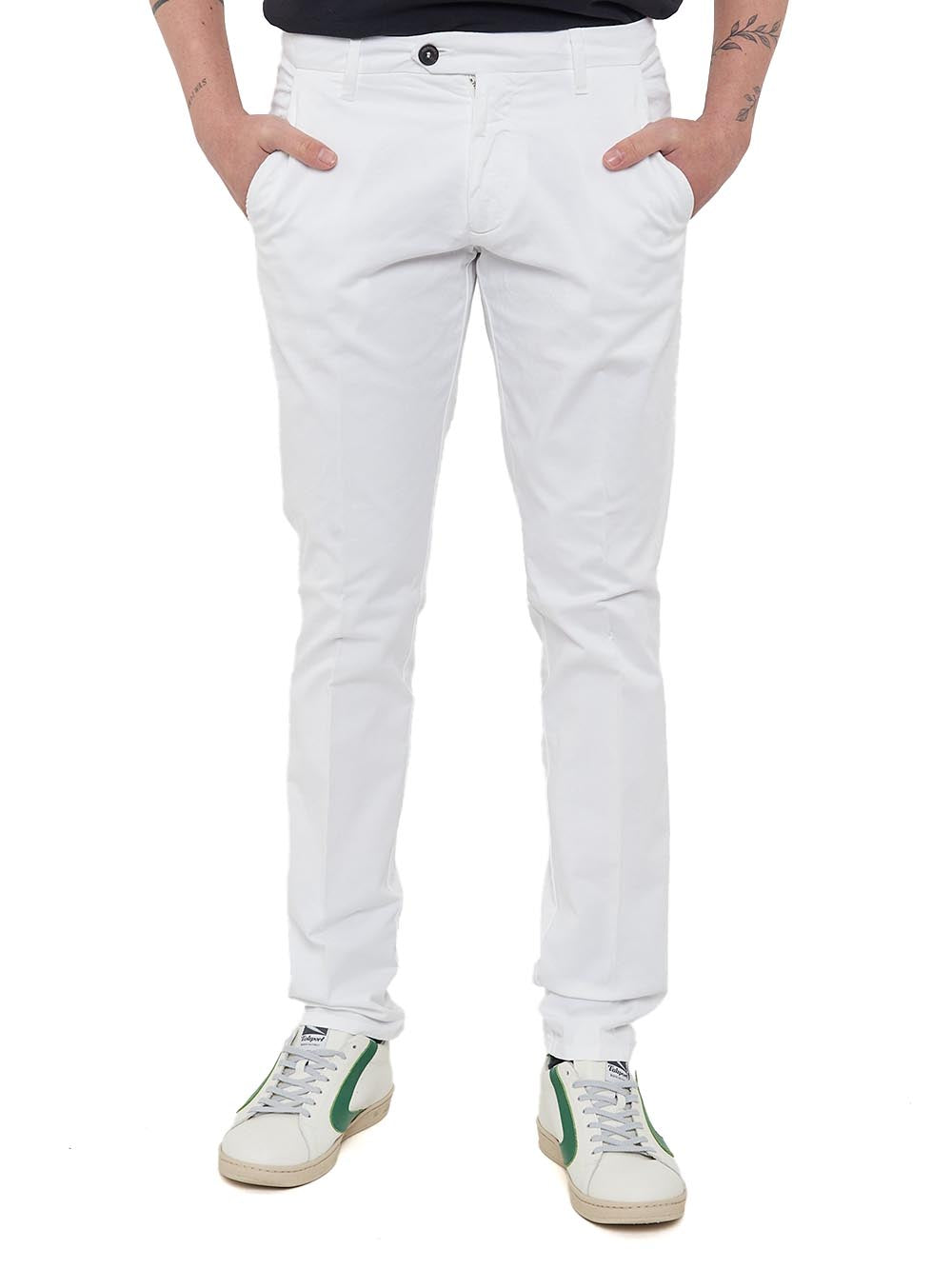 Roy Roger's Pantalone Uomo New Rolf Man Rru013 C925 Bianco