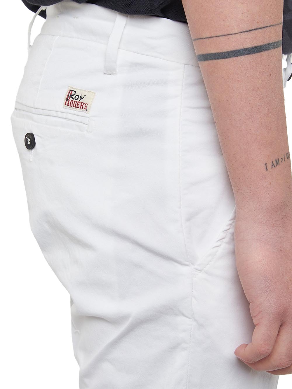 Roy Roger's Pantalone Uomo New Rolf Man Rru013 C925 Bianco
