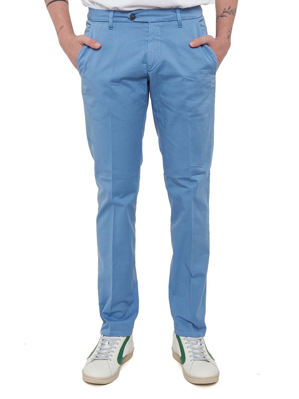 Roy Roger's Pantalone Uomo New Rolf Man Rru013 C925 Azzurro