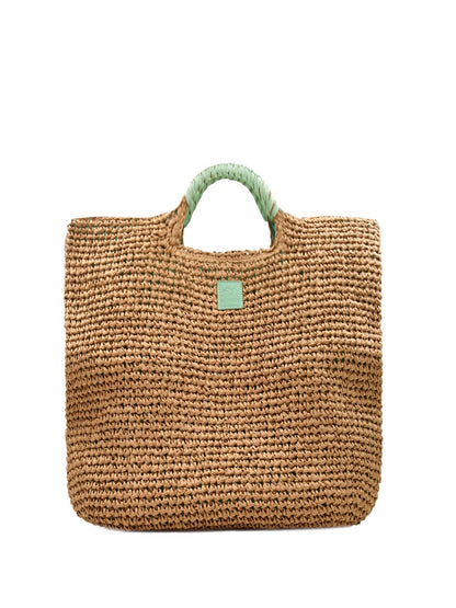 Sundek Borsa Mare Donna Aw825abpa100 Beige/Verde Acqua