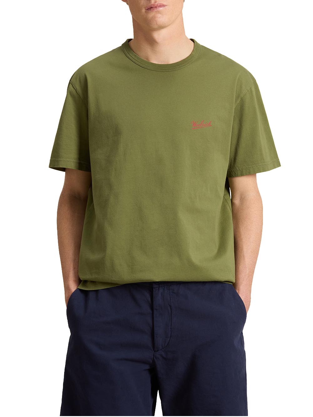 Woolrich T-shirt Uomo Cfwote0144mrut2926 Verde