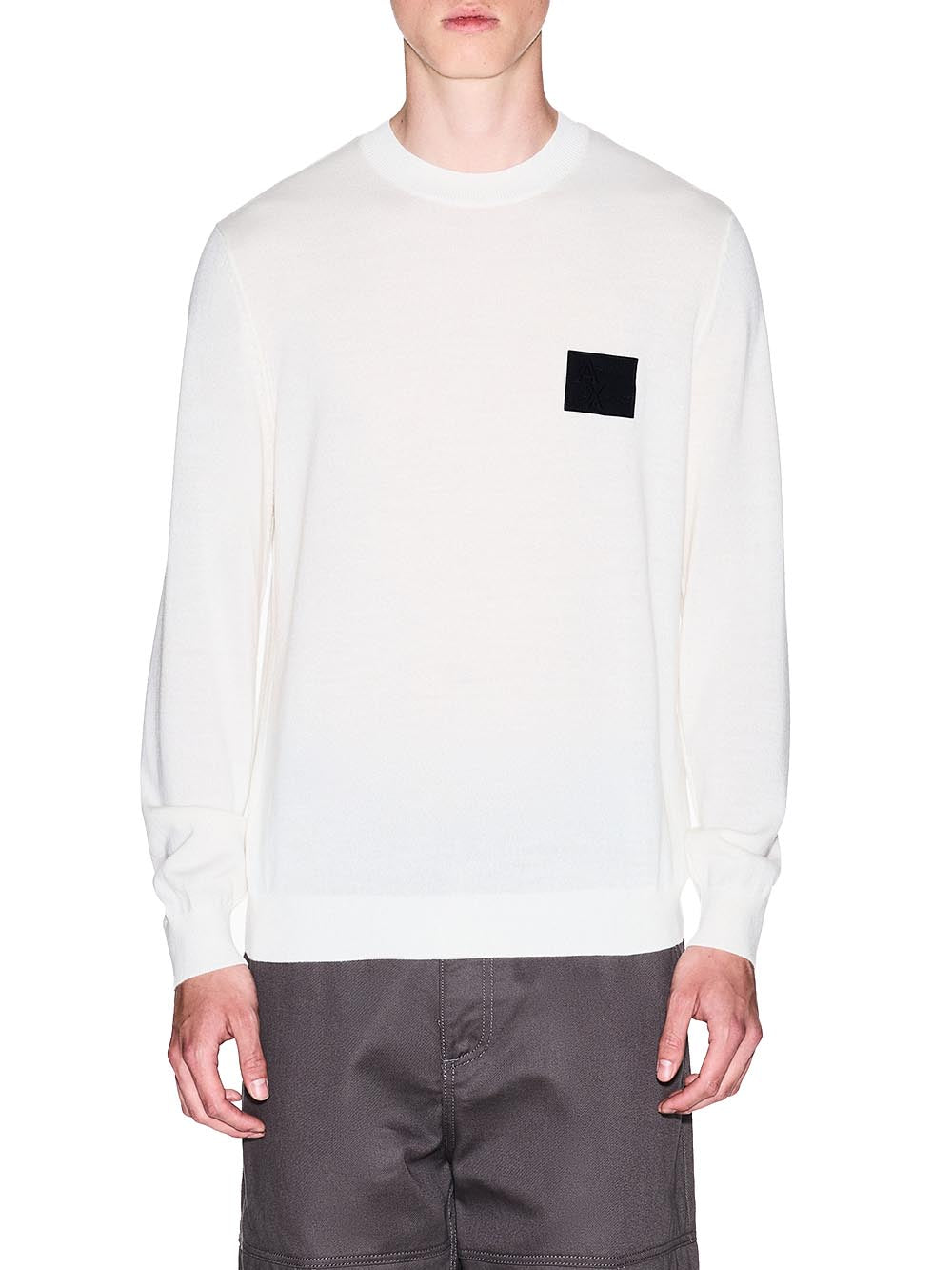 Armani Exchange Pullover Uomo Xm001329 Af11982 Panna