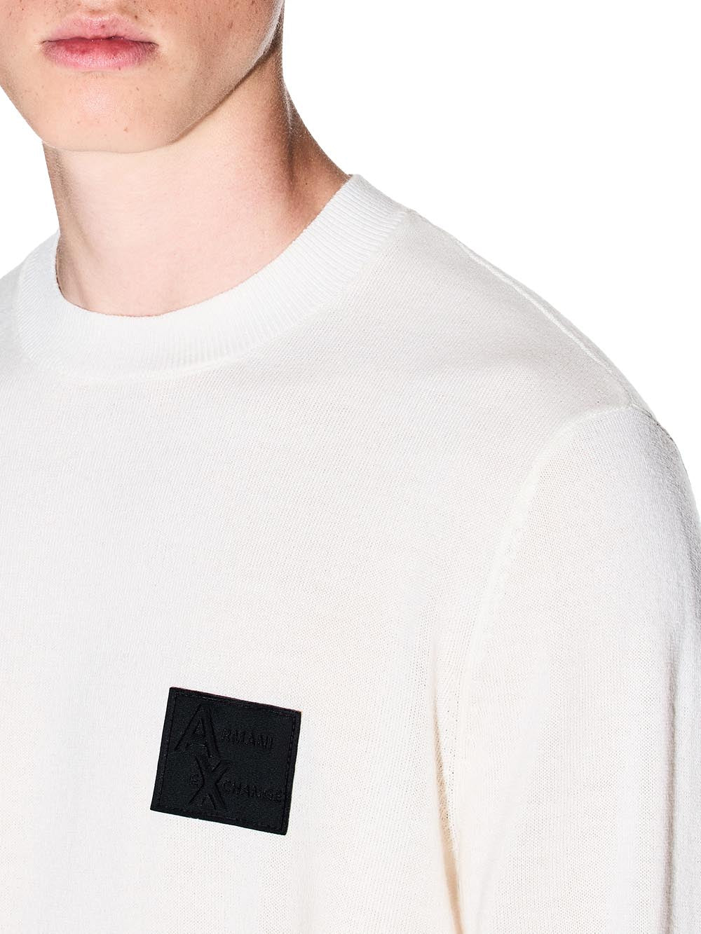 Armani Exchange Pullover Uomo Xm001329 Af11982 Panna