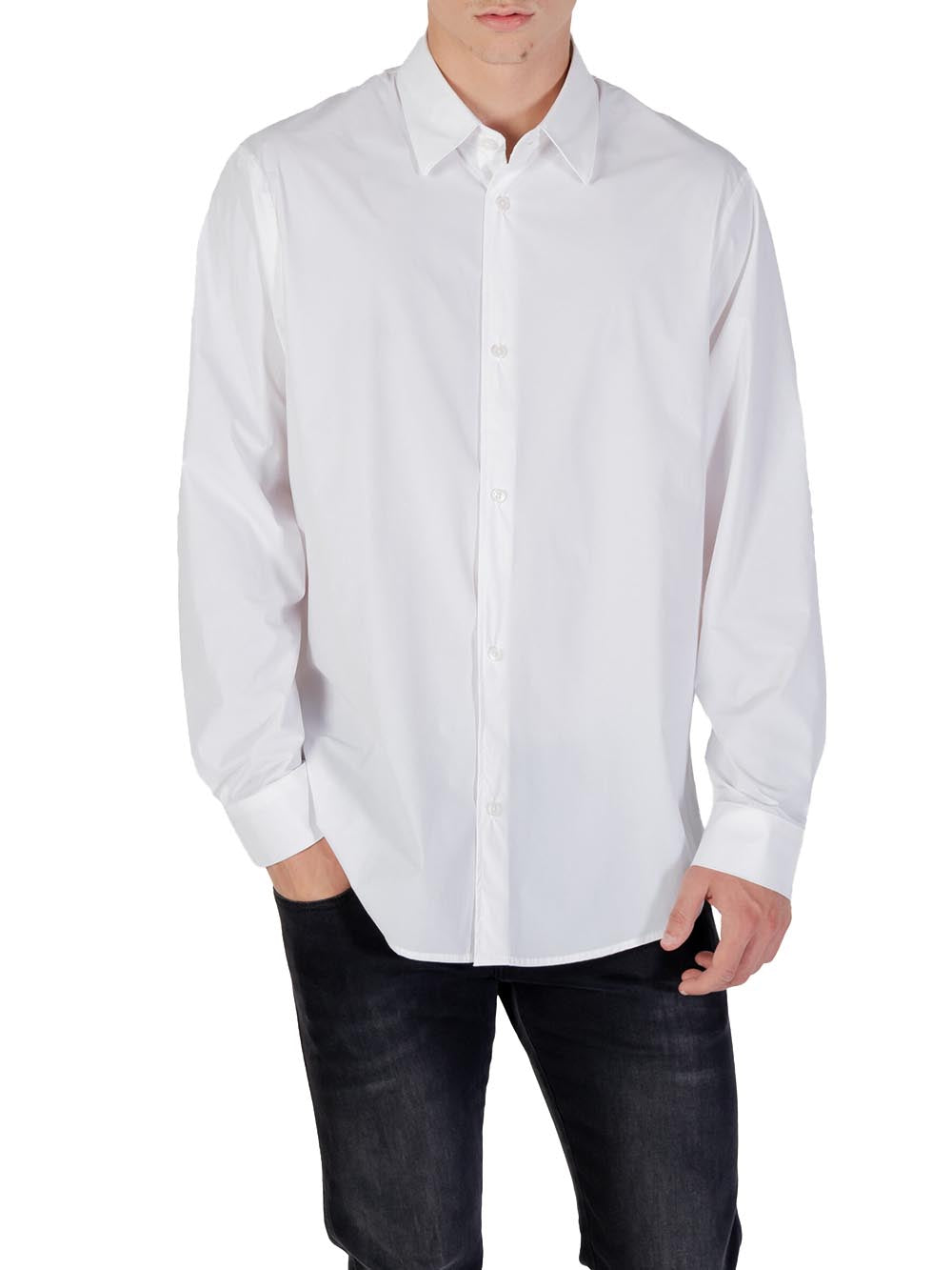 Armani Exchange Camicia Uomo Xm001567 Af19193 Bianco