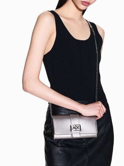 Armani Exchange Portafoglio Donna Xw000358 Af12039 Grigio argento