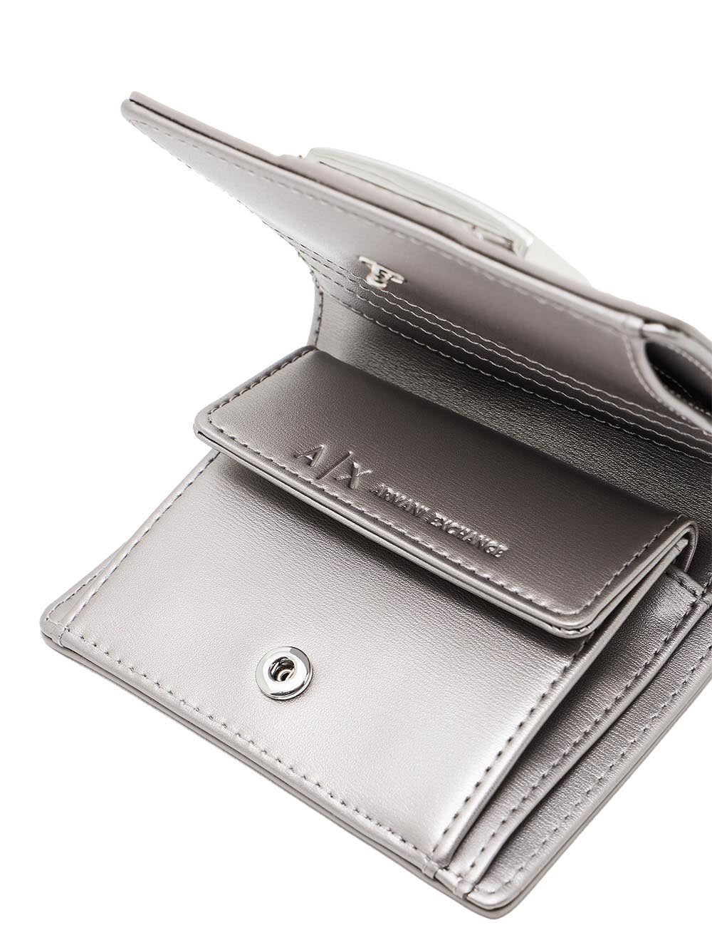 Armani Exchange Portafoglio Donna Xw000360 Af12039 Grigio argento