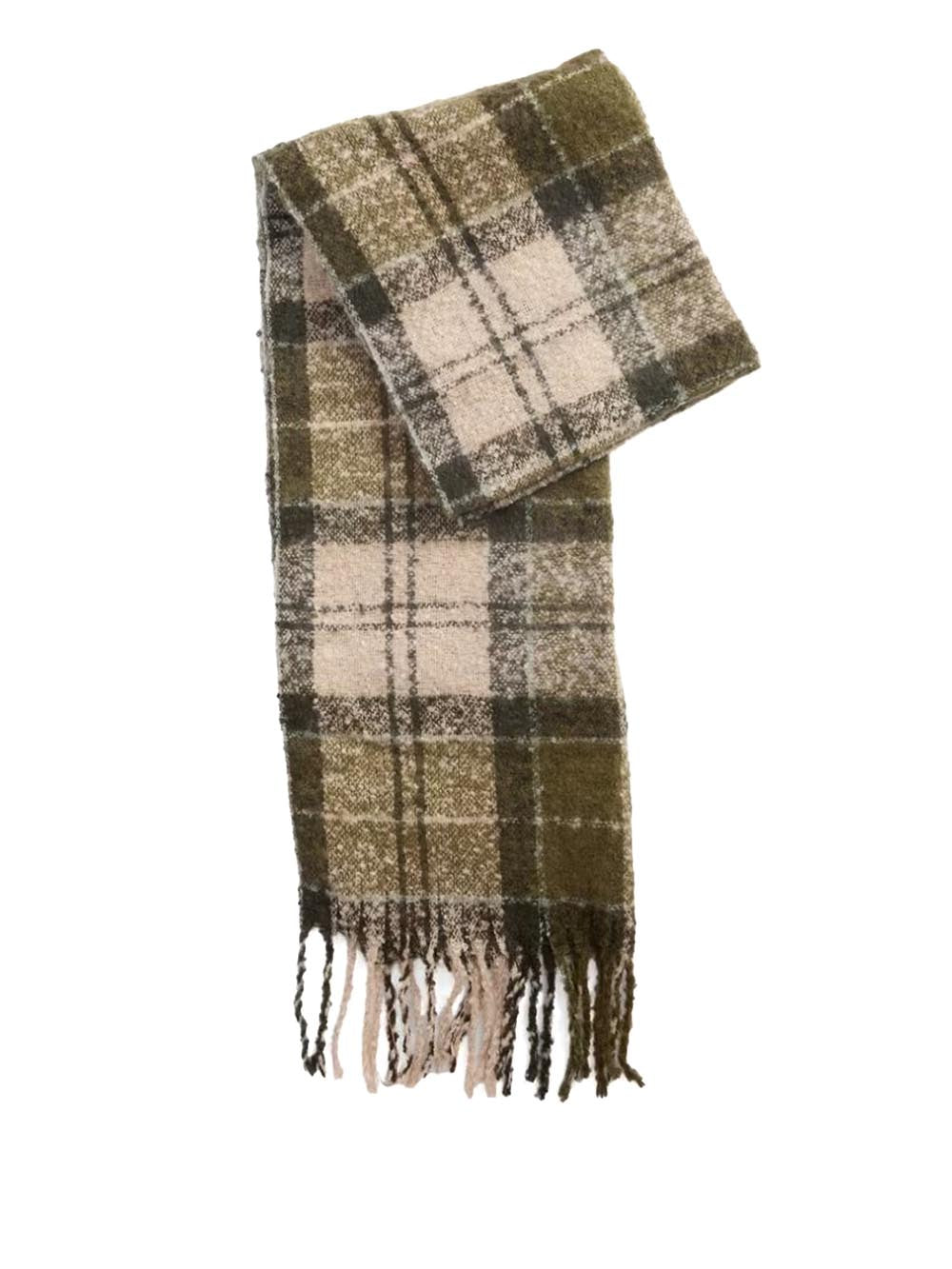 Barbour Set Cappello & Sciarpa Donna Lgs0077 Verde/Marrone