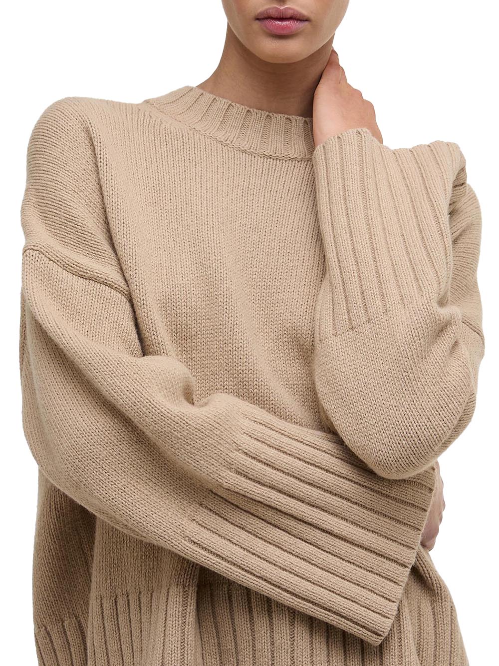 Barbour Maglia Donna Lkn1677 Beige