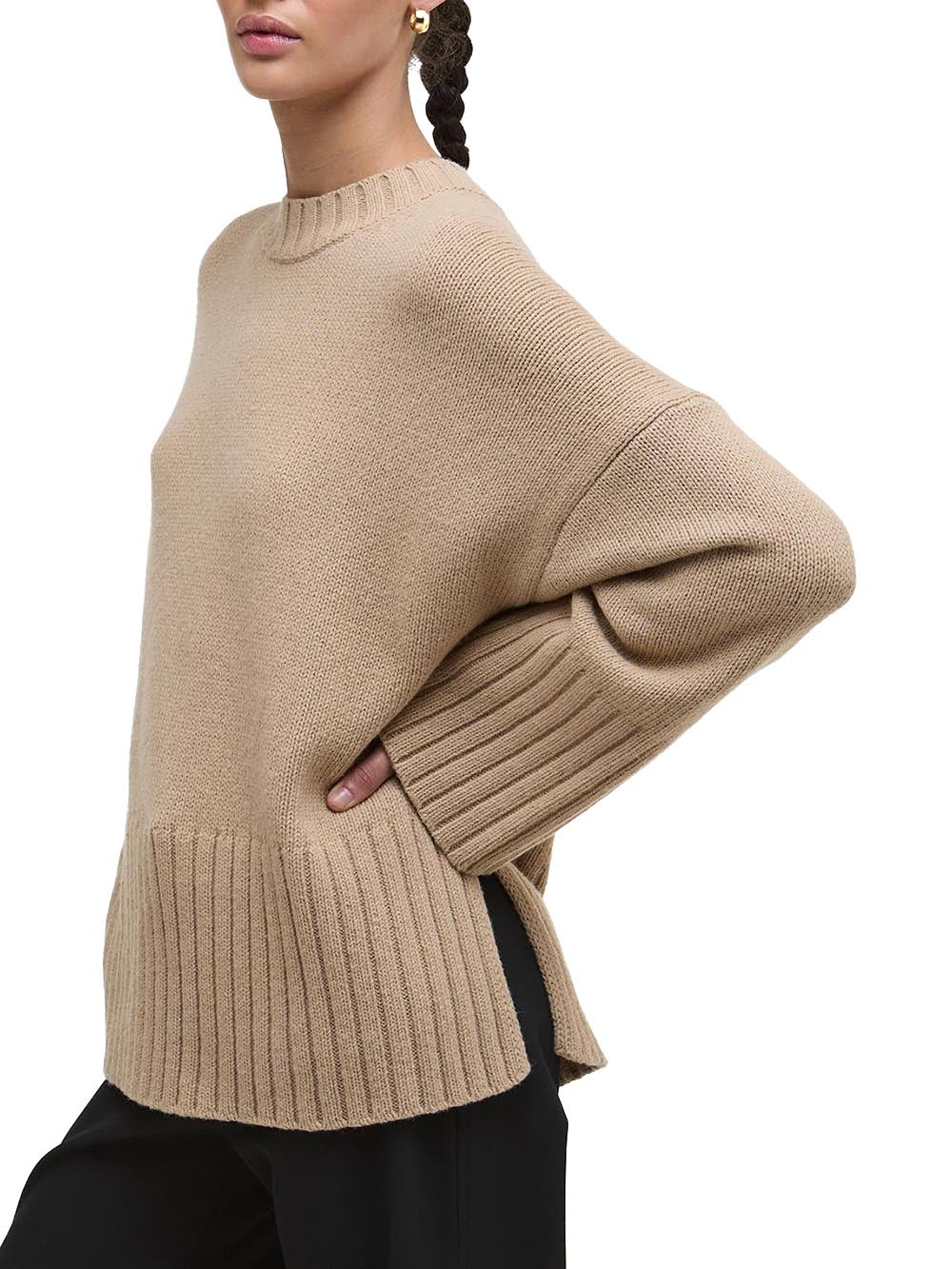 Barbour Maglia Donna Lkn1677 Beige