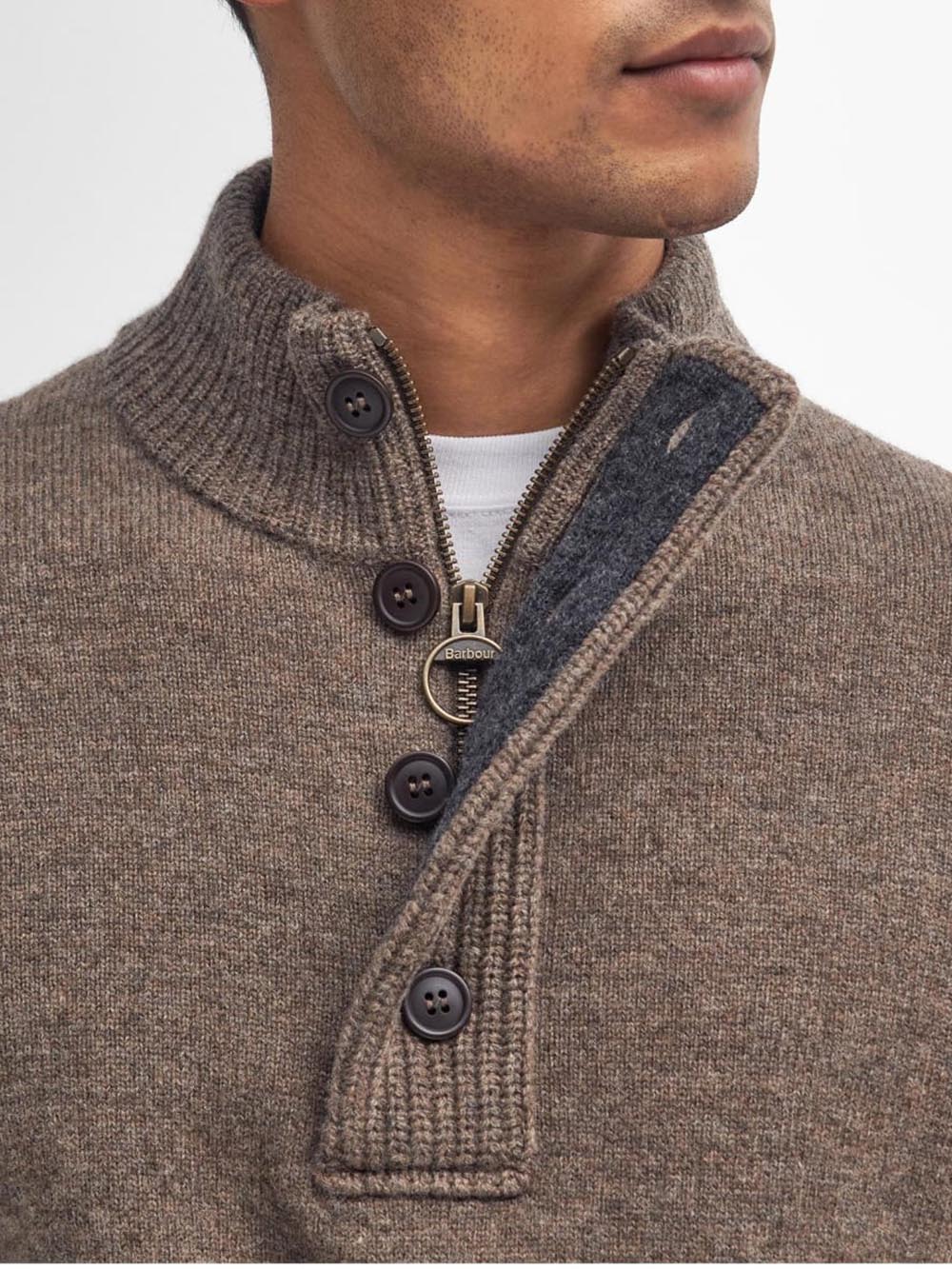 Barbour Pullover Uomo Mkn0585 Marrone