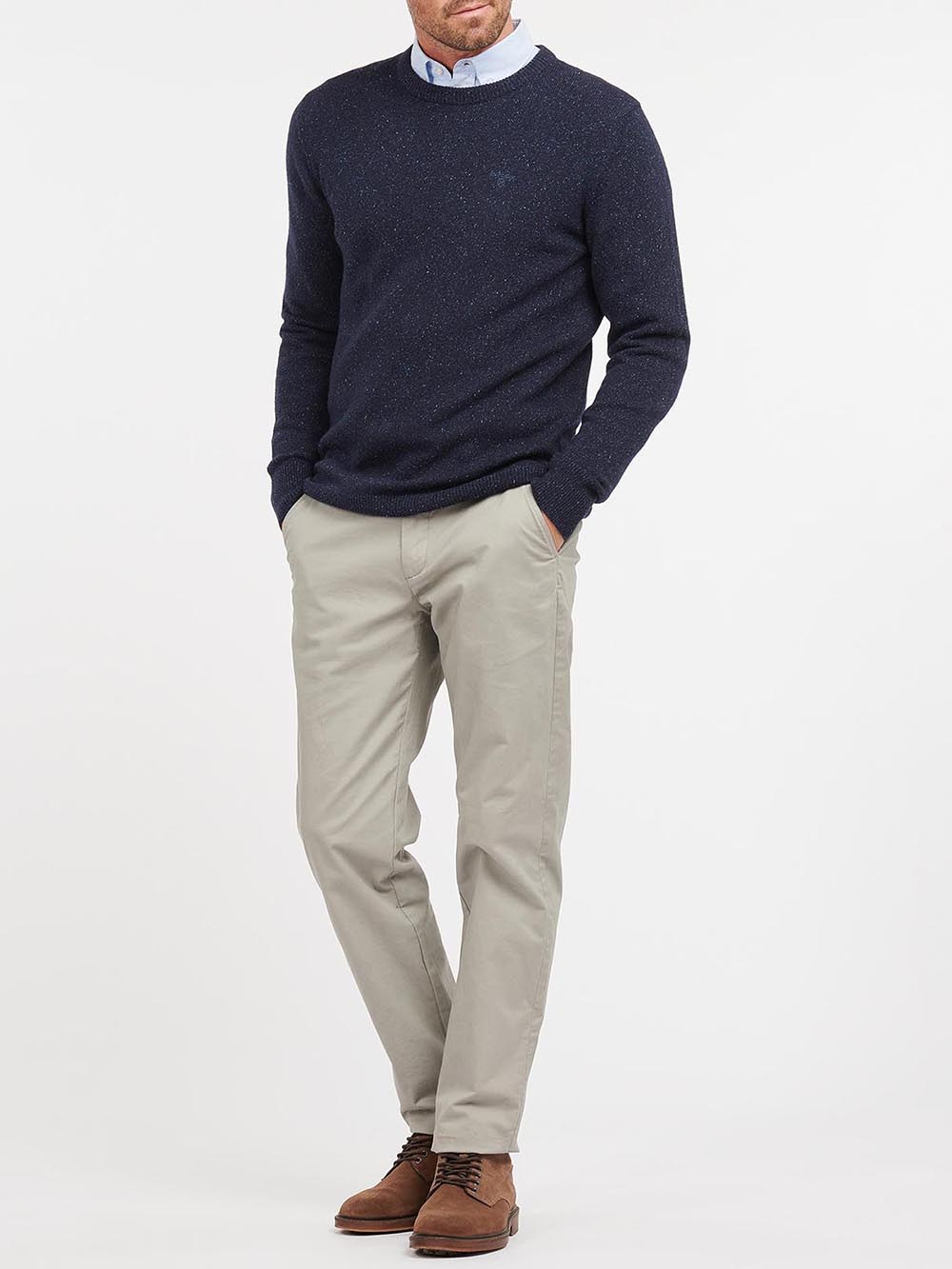 Barbour Pullover Uomo Mkn0844 Blu