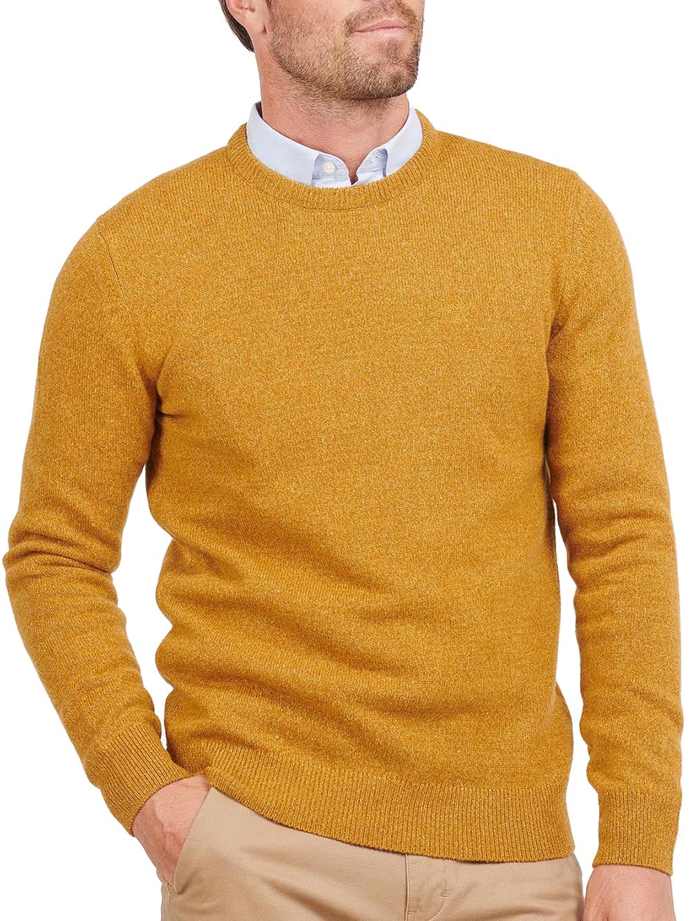 Barbour Pullover Uomo Mkn0844 Ocra