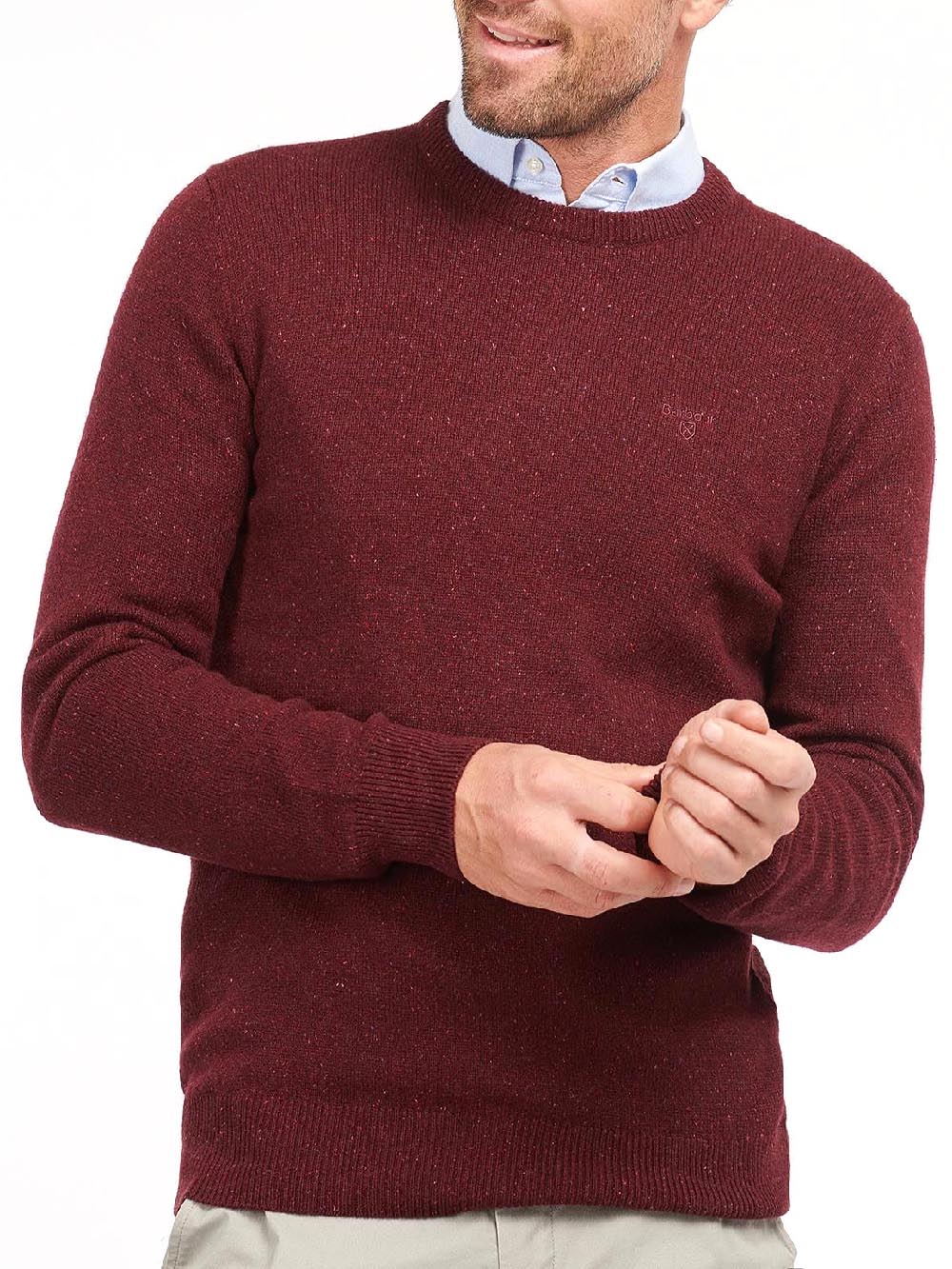 Barbour Pullover Uomo Mkn0844 Bordeaux