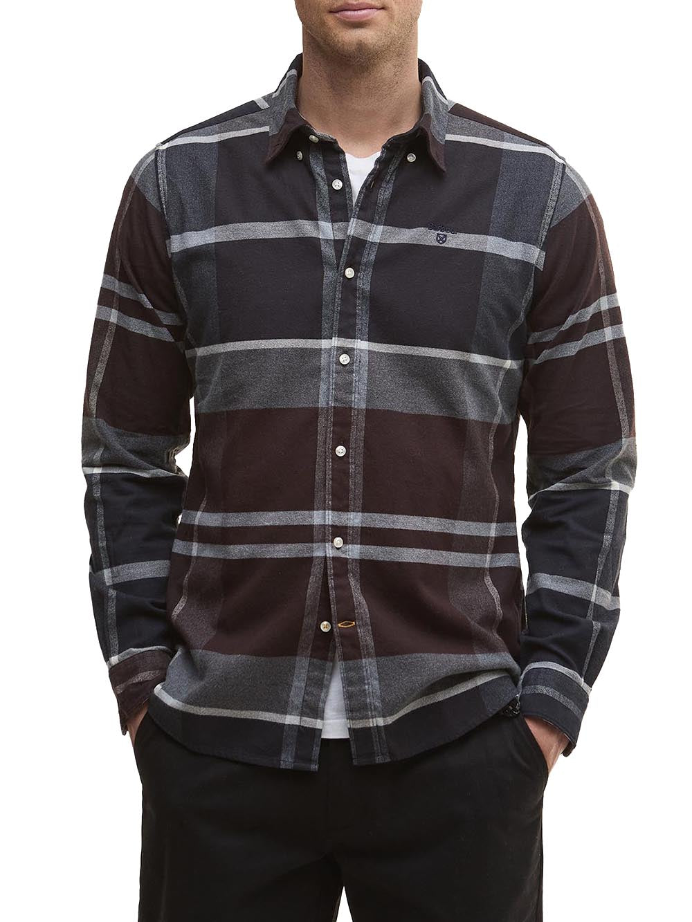 Barbour Camicia Uomo Msh4994 Marrone/blu