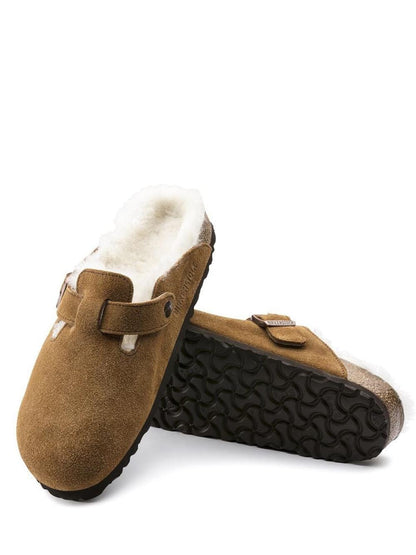 Birkenstock Sabot Unisex Boston Vl Shearling 1001141 Cognac