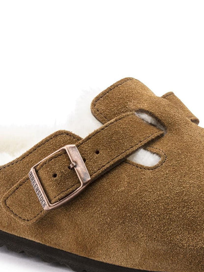 Birkenstock Sabot Unisex Boston Vl Shearling 1001141 Cognac