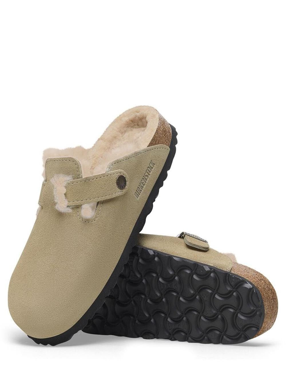 Birkenstock Sabot Unisex Boston Vl Shearling 1028299 Taupe