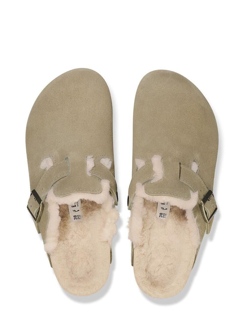 Birkenstock Sabot Unisex Boston Vl Shearling 1028299 Taupe