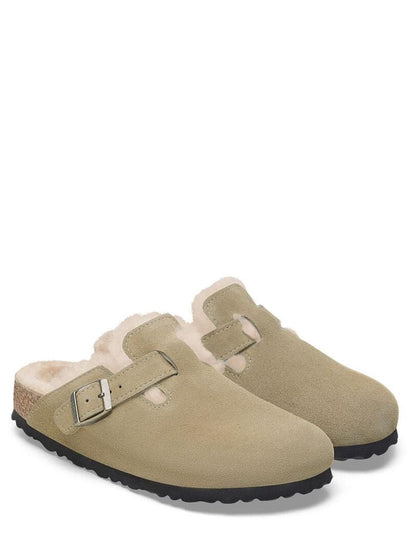 Birkenstock Sabot Unisex Boston Vl Shearling 1028299 Taupe