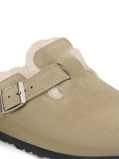 Birkenstock Sabot Unisex Boston Vl Shearling 1028299 Taupe