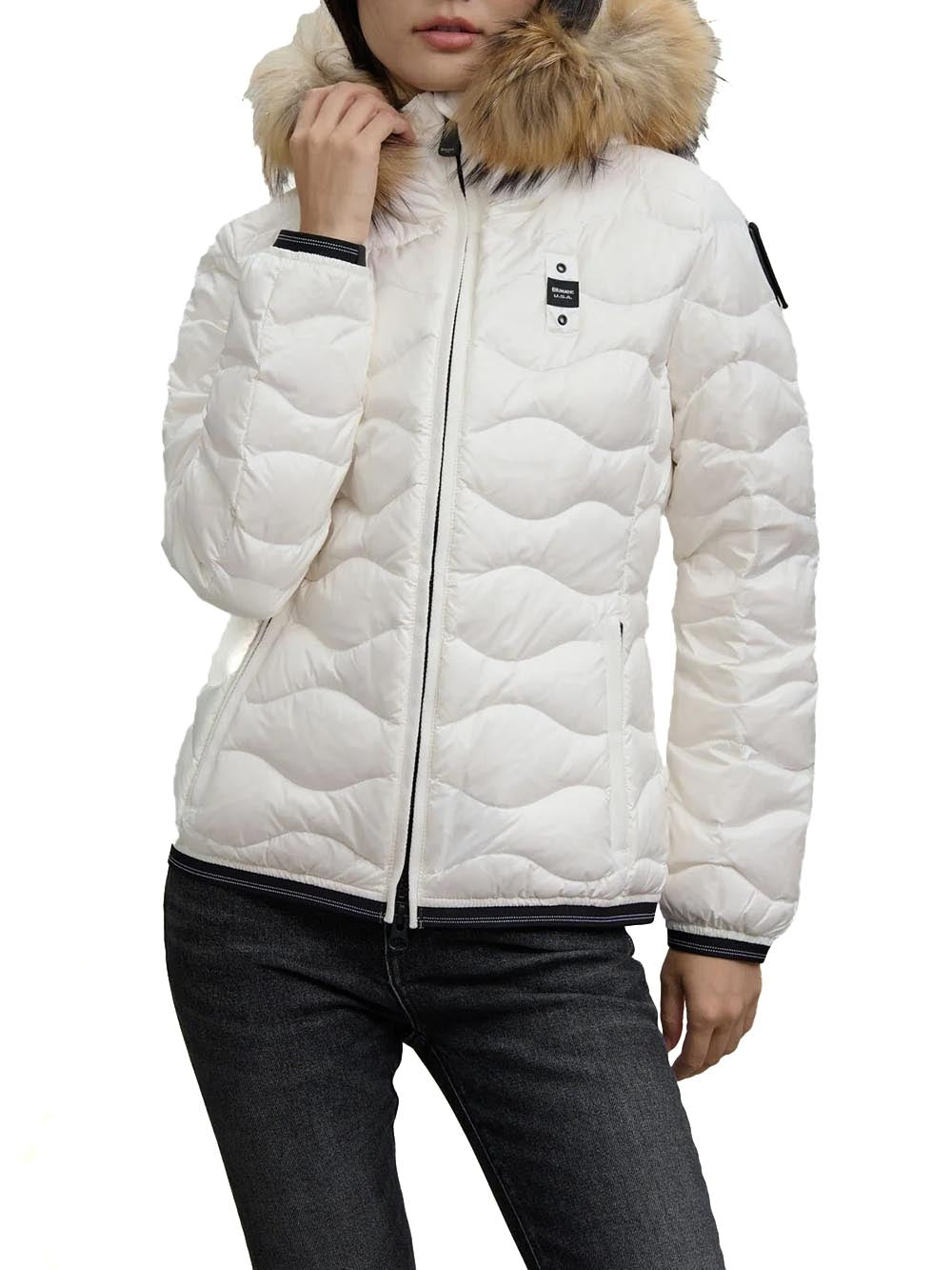 Blauer Giubbino Donna 25wbldc03096 006047 Bianco