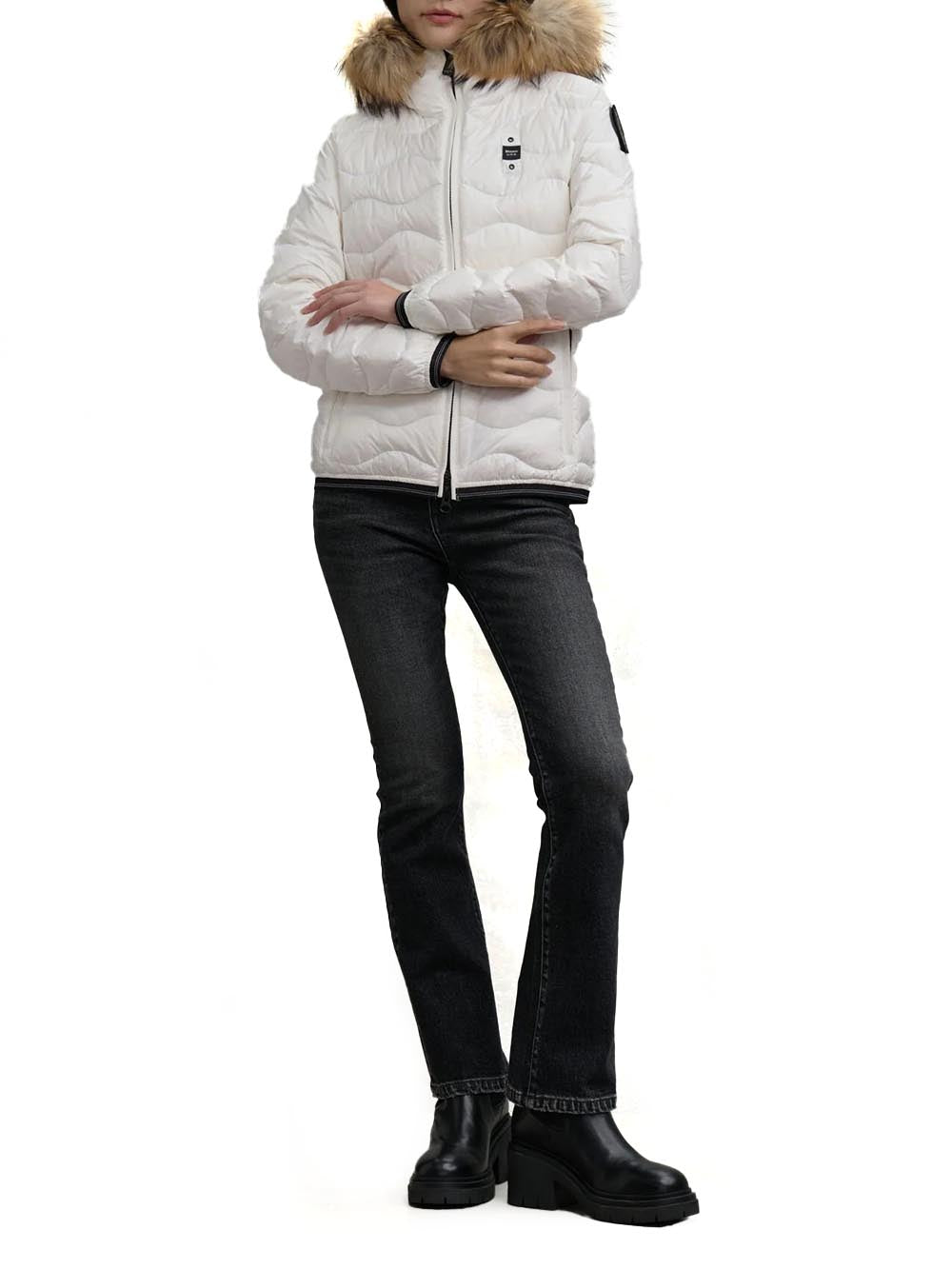 Blauer Giubbino Donna 25wbldc03096 006047 Bianco