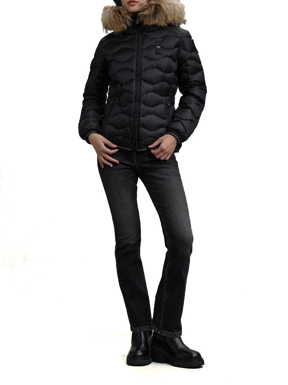 Blauer Giubbino Donna 25wbldc03096 006047 Nero/beige