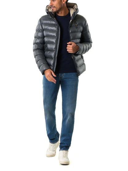 Blauer Giubbino Uomo 25wbluc02079 005958 Grigio/Beige