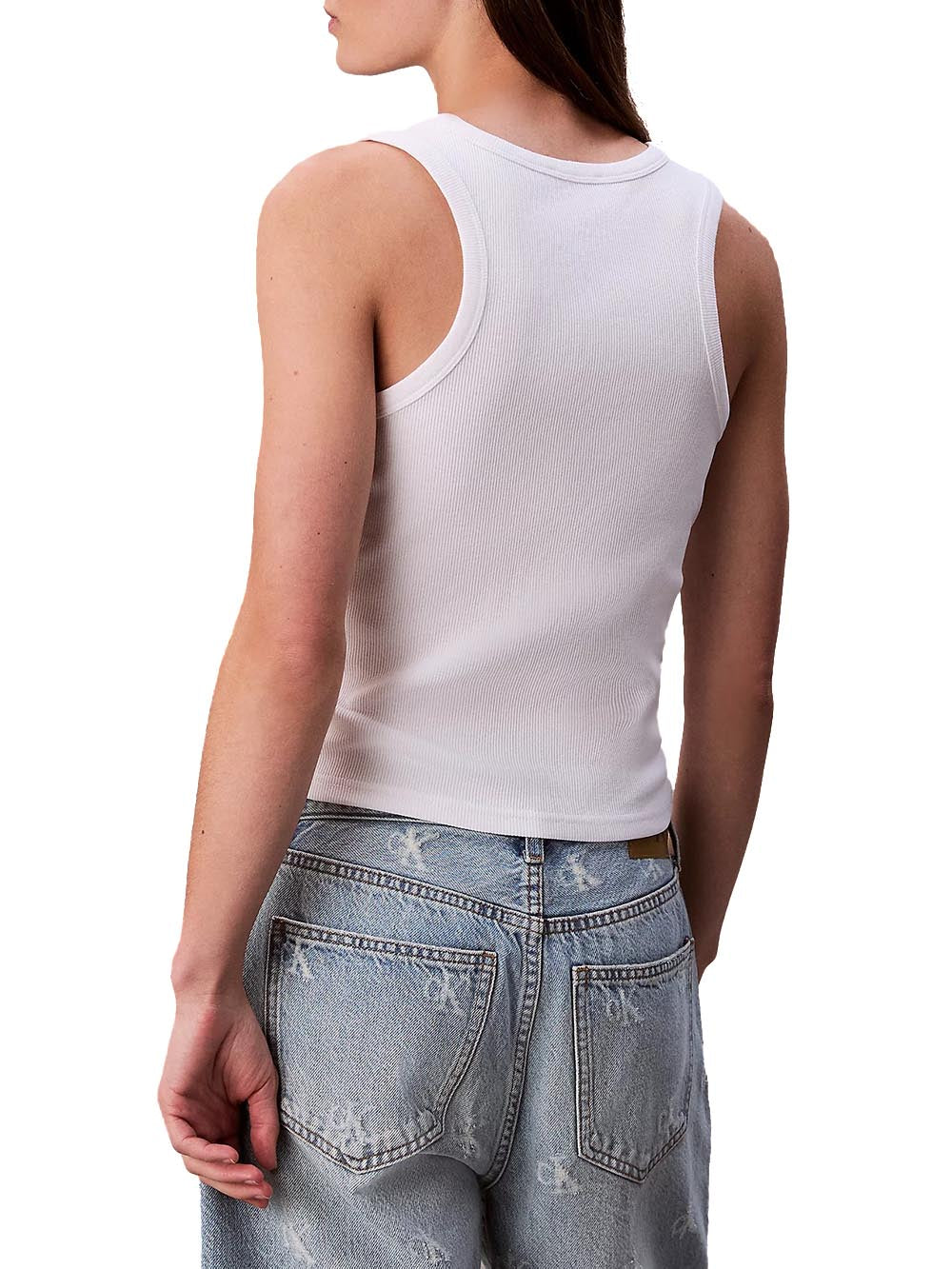 Calvin Klein Top Donna Lv047c201g Bianco