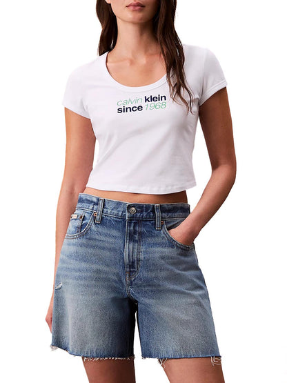 Calvin Klein T-shirt Donna Lv047c833g Bianco