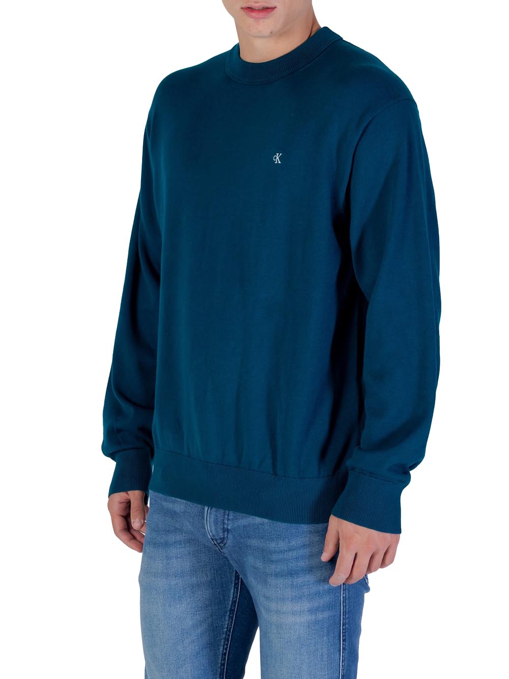 Calvin Klein Maglia Uomo Lv04rc309g Petrolio