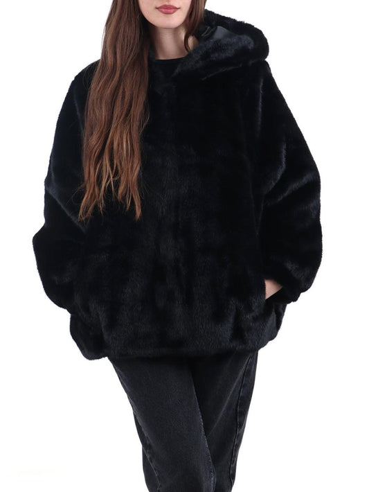 CHORAL Pelliccia Donna 1728-Hw25-03 Nero