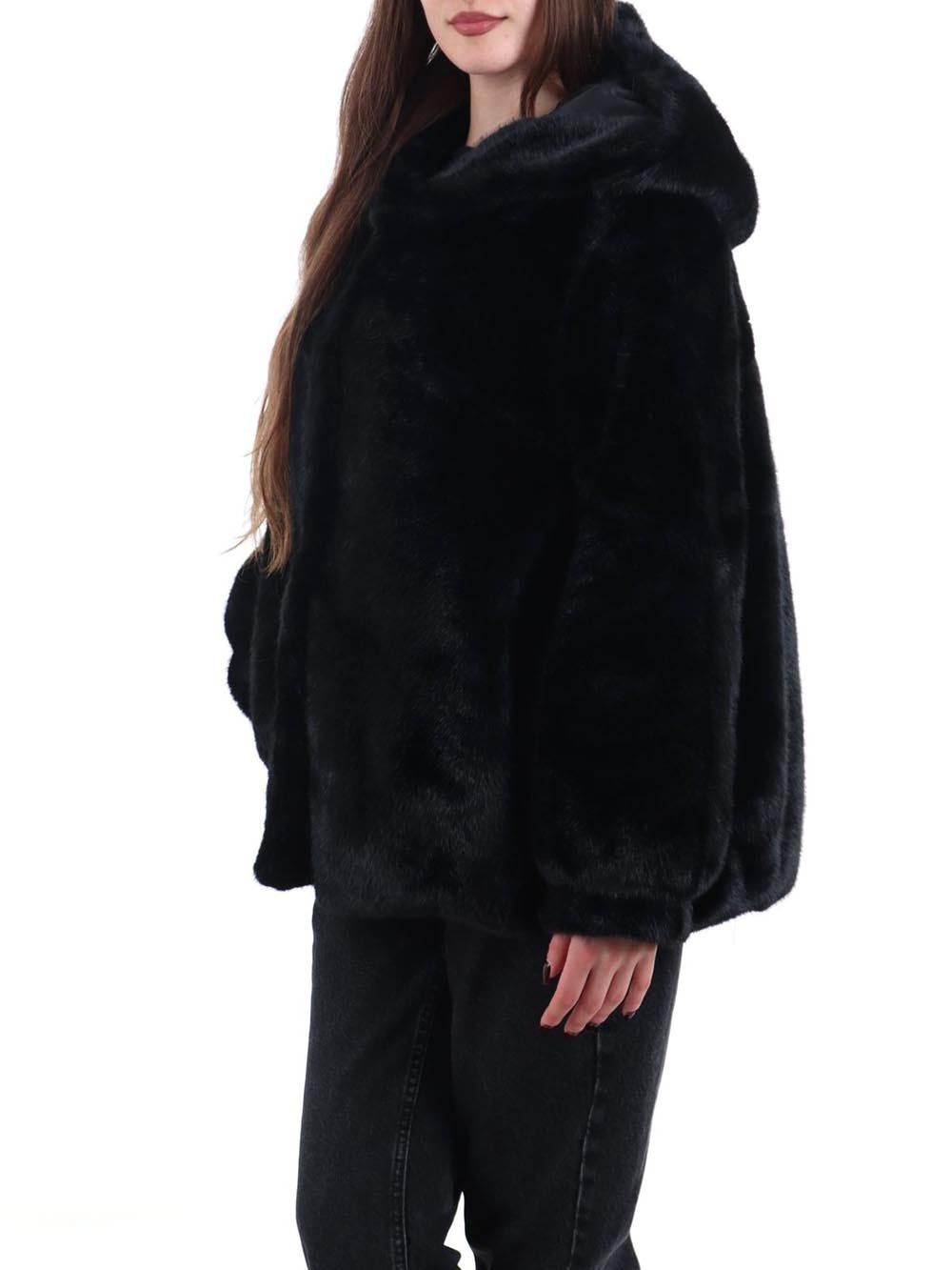 CHORAL Pelliccia Donna 1728-Hw25-03 Nero