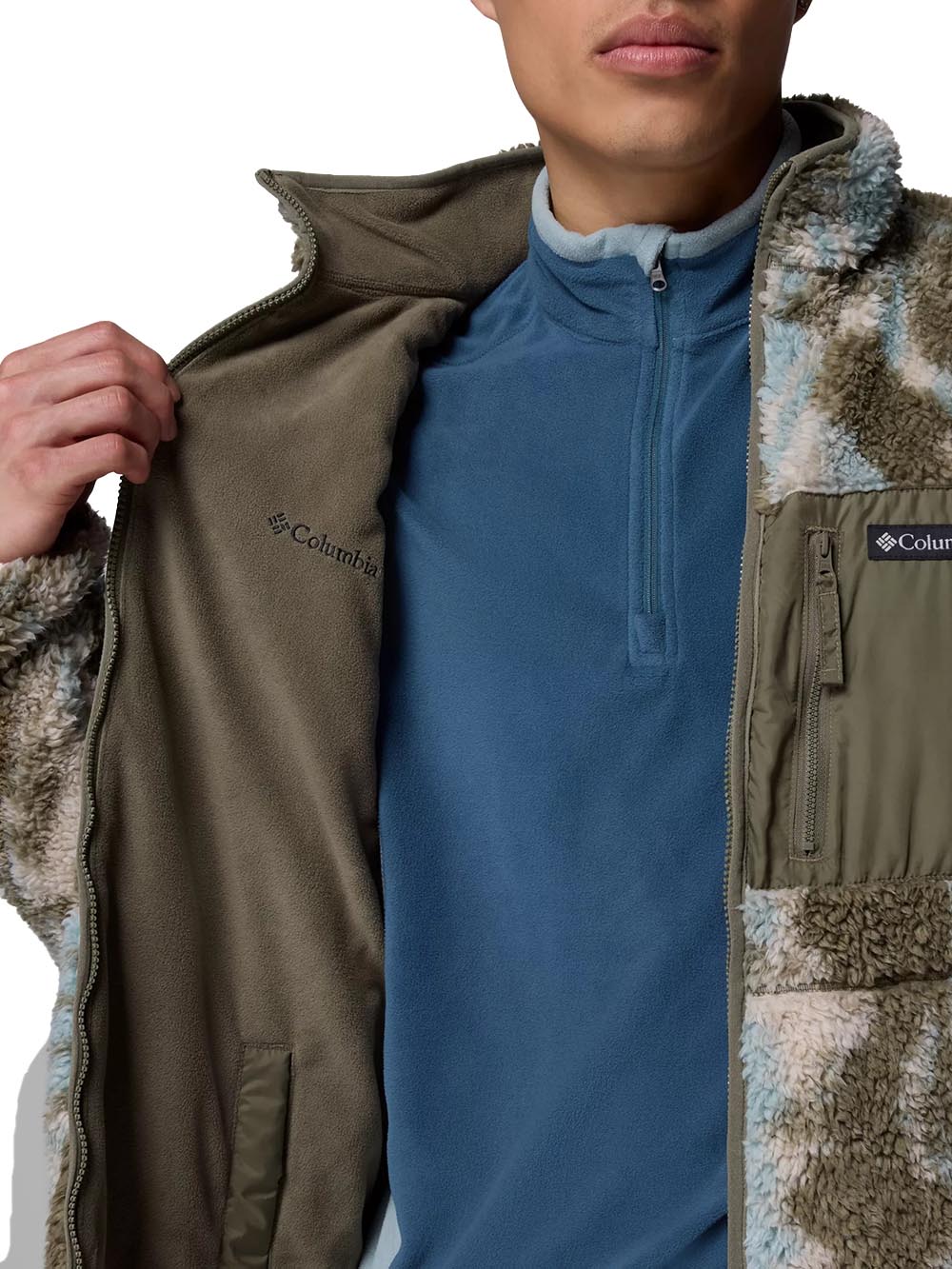 COLUMBIA Pile Uomo 2135651397 Am5170 Verde