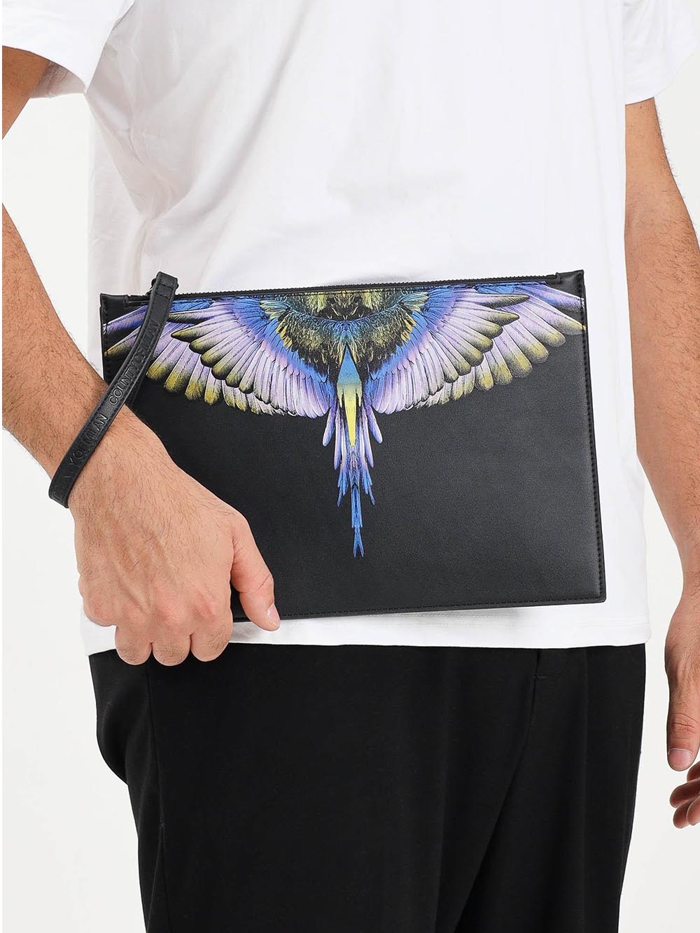 COUNTY OF MILAN Pochette Uomo Comaf250135 Nero blu