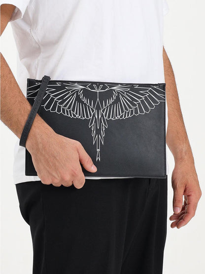 COUNTY OF MILAN Pochette Uomo Comaf250137 Nero bianco