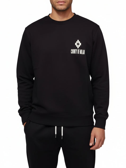 COUNTY OF MILAN Felpa Uomo F5camasw056 Nero