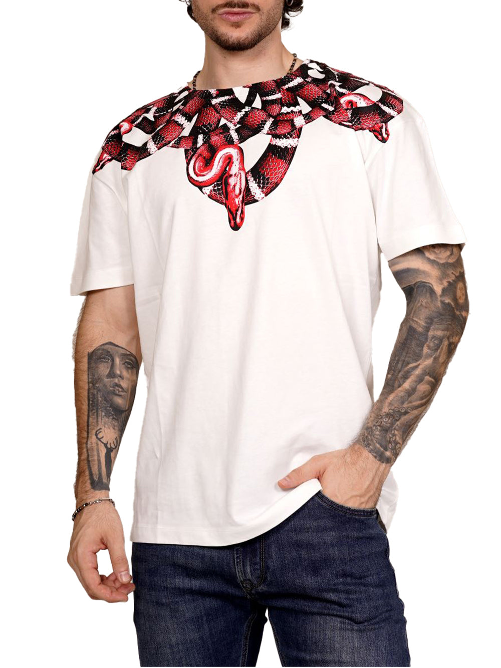 COUNTY OF MILAN T-shirt Uomo F5camath033 Crema