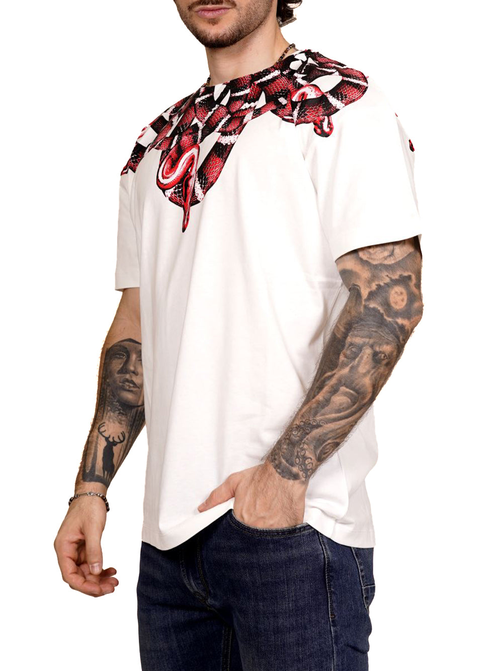 COUNTY OF MILAN T-shirt Uomo F5camath033 Crema