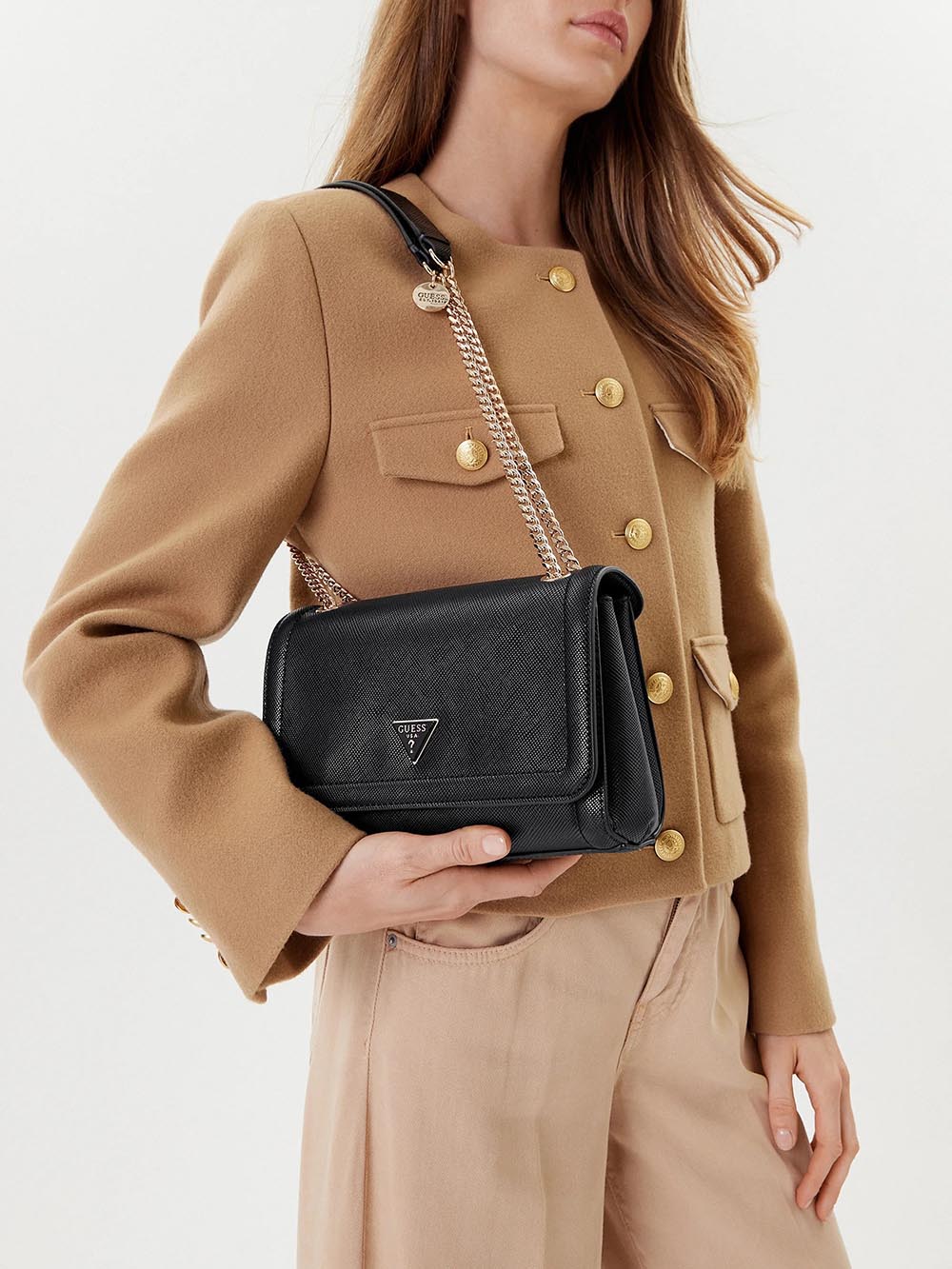 Guess Borsa a Tracolla Donna Hwzg96 72210 Nero