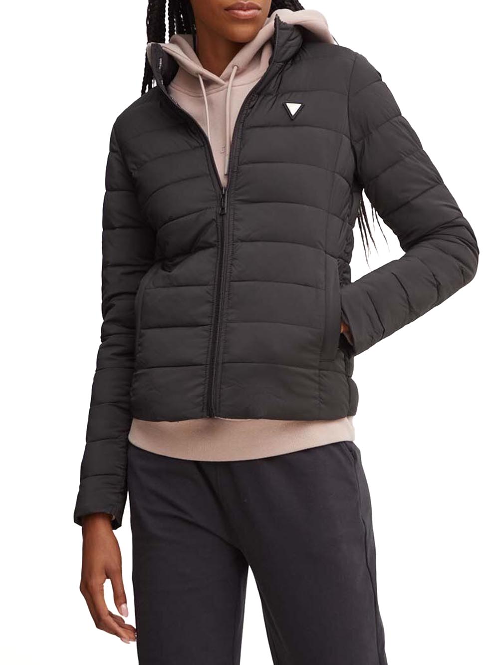 Guess Giubbino Donna V4yl04 Wf3x0 Nero